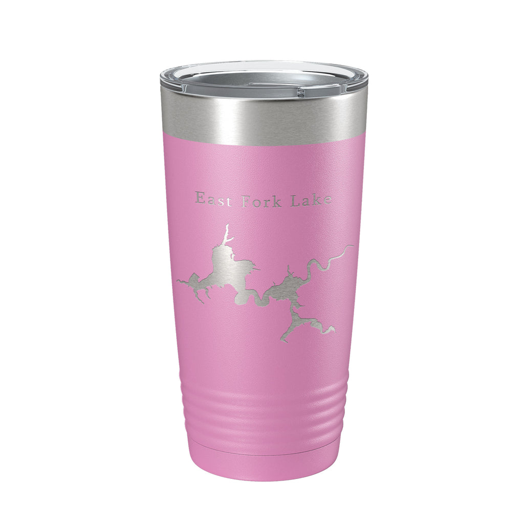 East Fork Lake Map Tumbler Travel Mug Insulated Laser Engraved Coffee Cup Ohio 20 oz