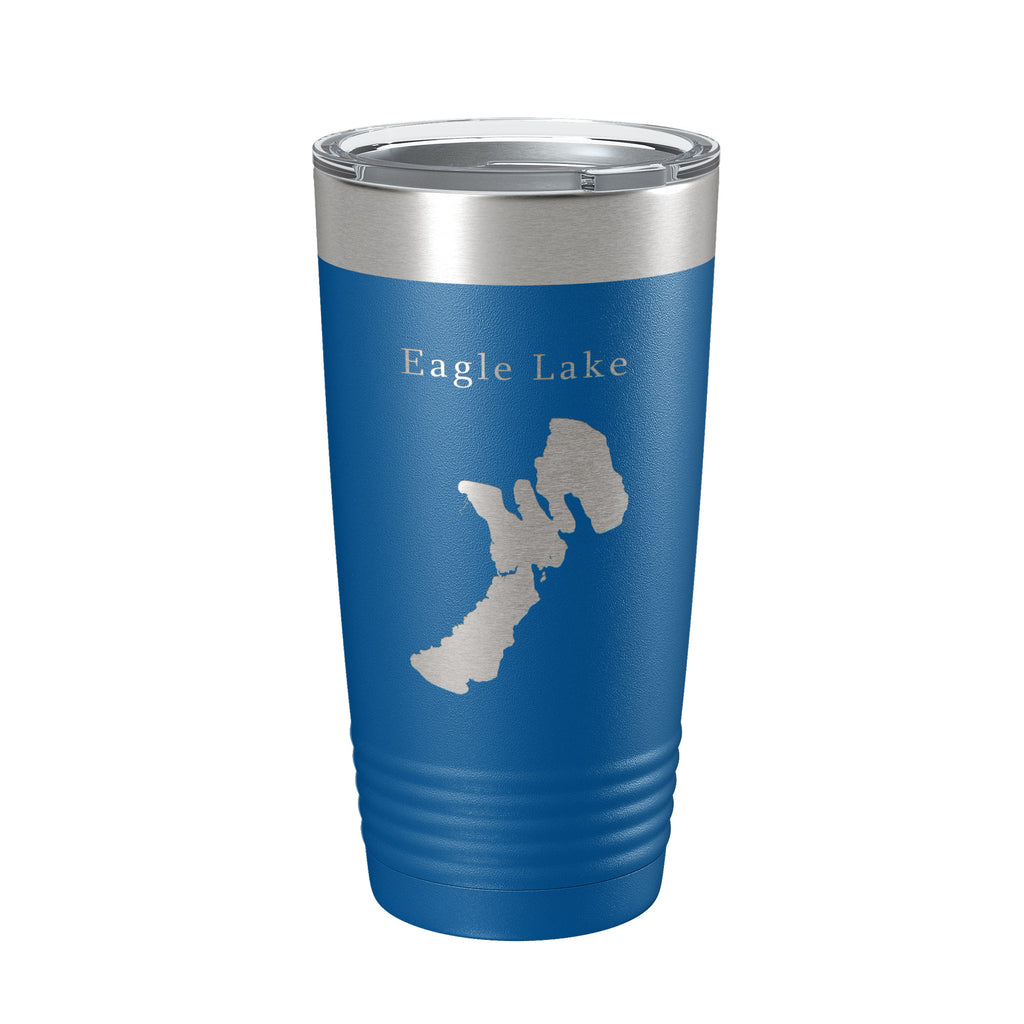 Eagle Lake Map Tumbler Travel Mug Insulated Laser Engraved Coffee Cup California 20 oz
