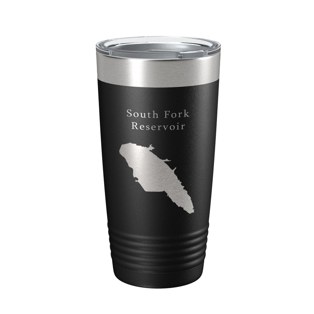 South Fork Reservoir Tumbler Lake Map Travel Mug Insulated Laser Engraved Coffee Cup Nevada 20 oz