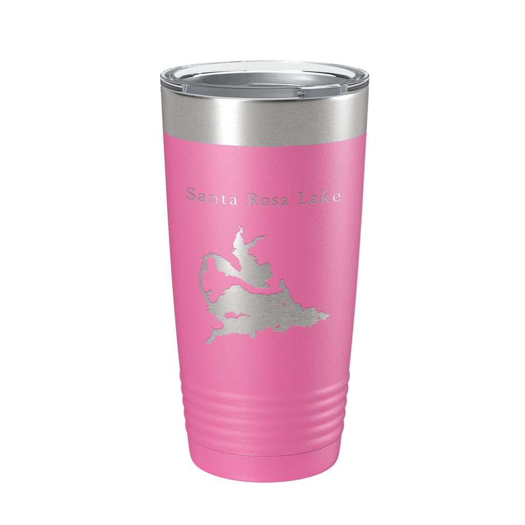 Santa Rosa Lake Map Tumbler Travel Mug Insulated Laser Engraved Coffee Cup New Mexico 20 oz