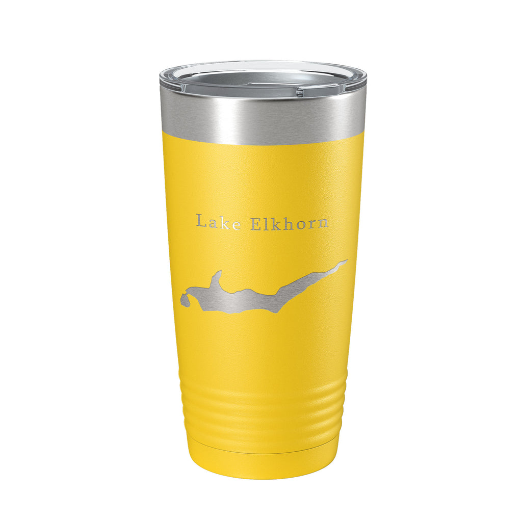 Lake Elkhorn Map Tumbler Travel Mug Insulated Laser Engraved Coffee Cup Maryland 20 oz