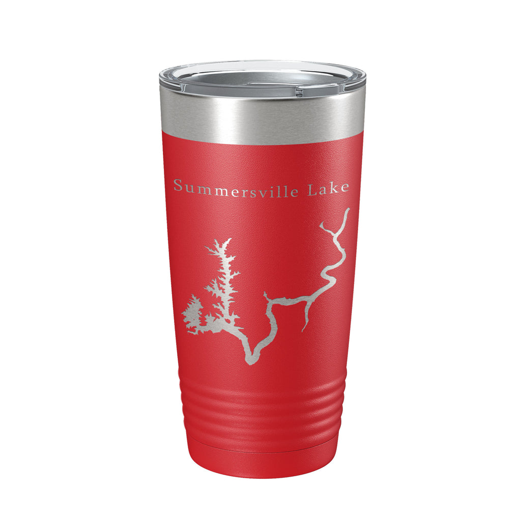 Summersville Lake Map Tumbler Travel Mug Insulated Laser Engraved Coffee Cup West Virginia 20 oz