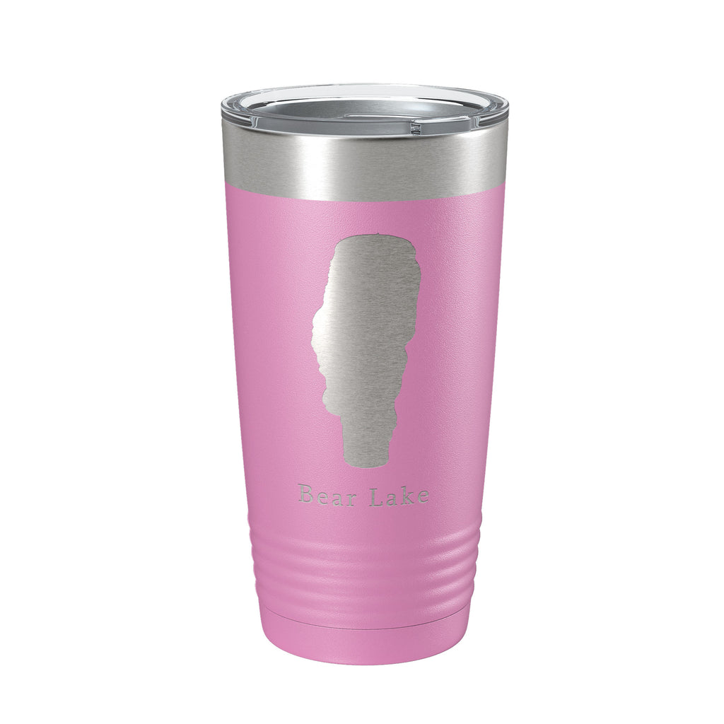 Bear Lake Map Tumbler Travel Mug Insulated Laser Engraved Coffee Cup Idaho 20 oz