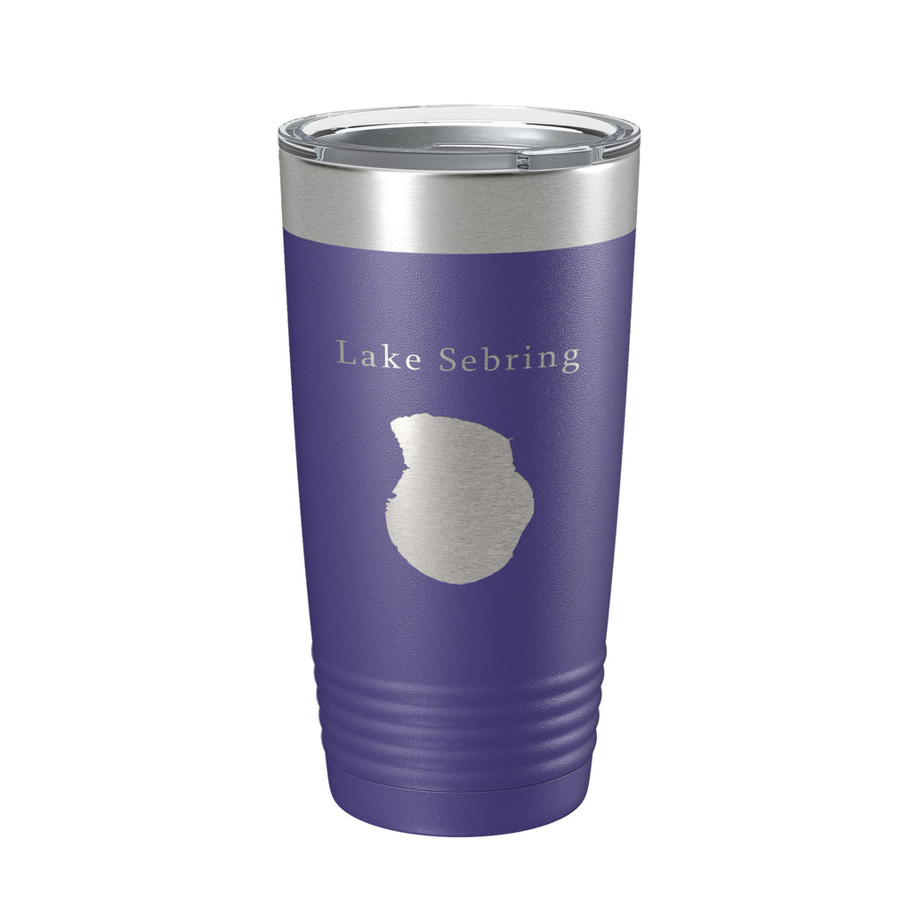 Lake Sebring Map Tumbler Travel Mug Insulated Laser Engraved Coffee Cup Florida 20 oz