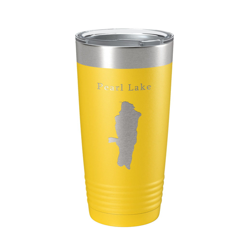 Pearl Lake Map Tumbler Travel Mug Insulated Laser Engraved Coffee Cup Colorado 20 oz