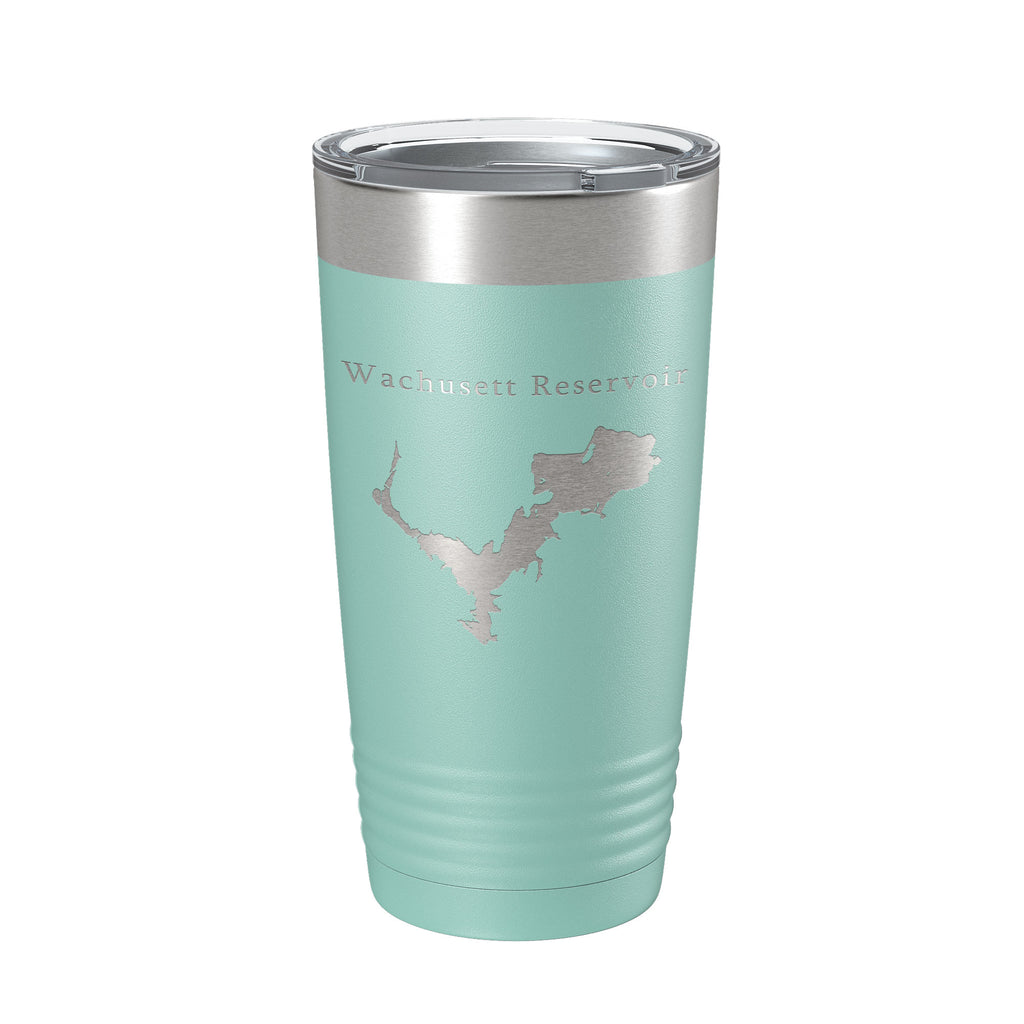 Wachusett Reservoir Tumbler Lake Map Travel Mug Insulated Laser Engraved Coffee Cup Massachusetts 20 oz
