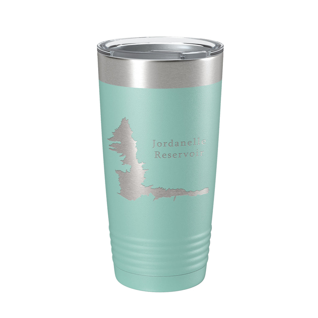 Jordanelle Reservoir Tumbler Lake Map Travel Mug Insulated Laser Engraved Coffee Cup Utah 20 oz