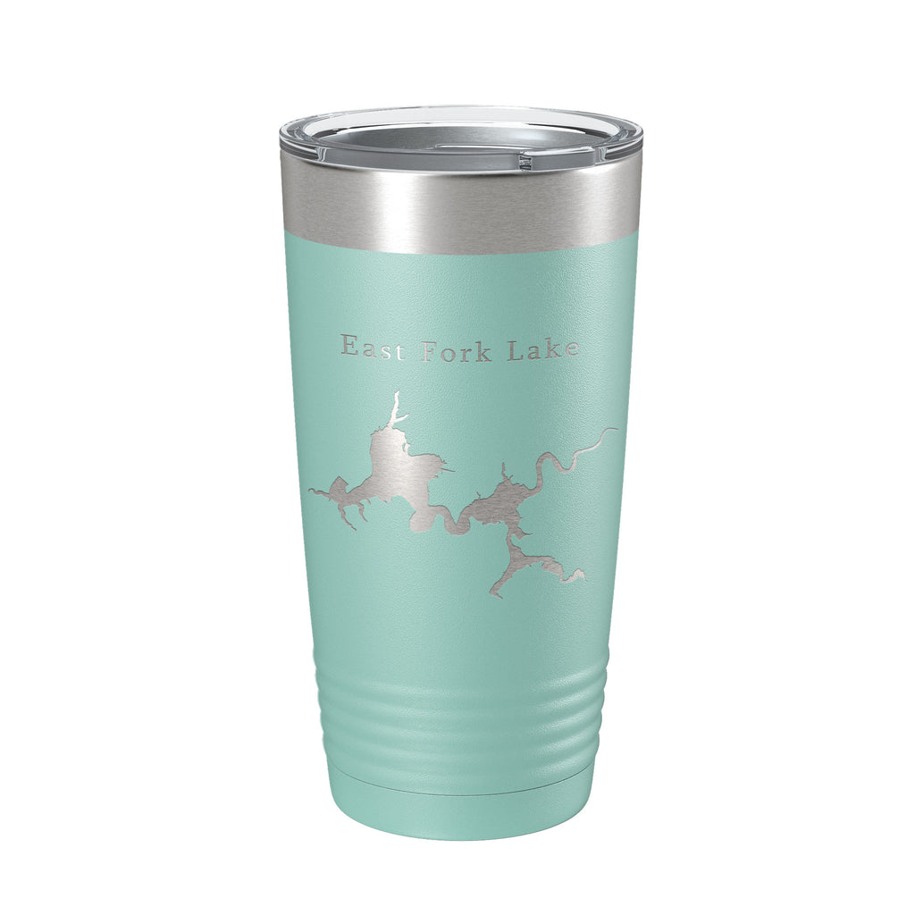 East Fork Lake Map Tumbler Travel Mug Insulated Laser Engraved Coffee Cup Ohio 20 oz