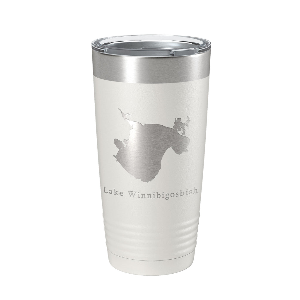Lake Winnibigoshish Map Tumbler Travel Mug Insulated Laser Engraved Coffee Cup Minnesota 20 oz