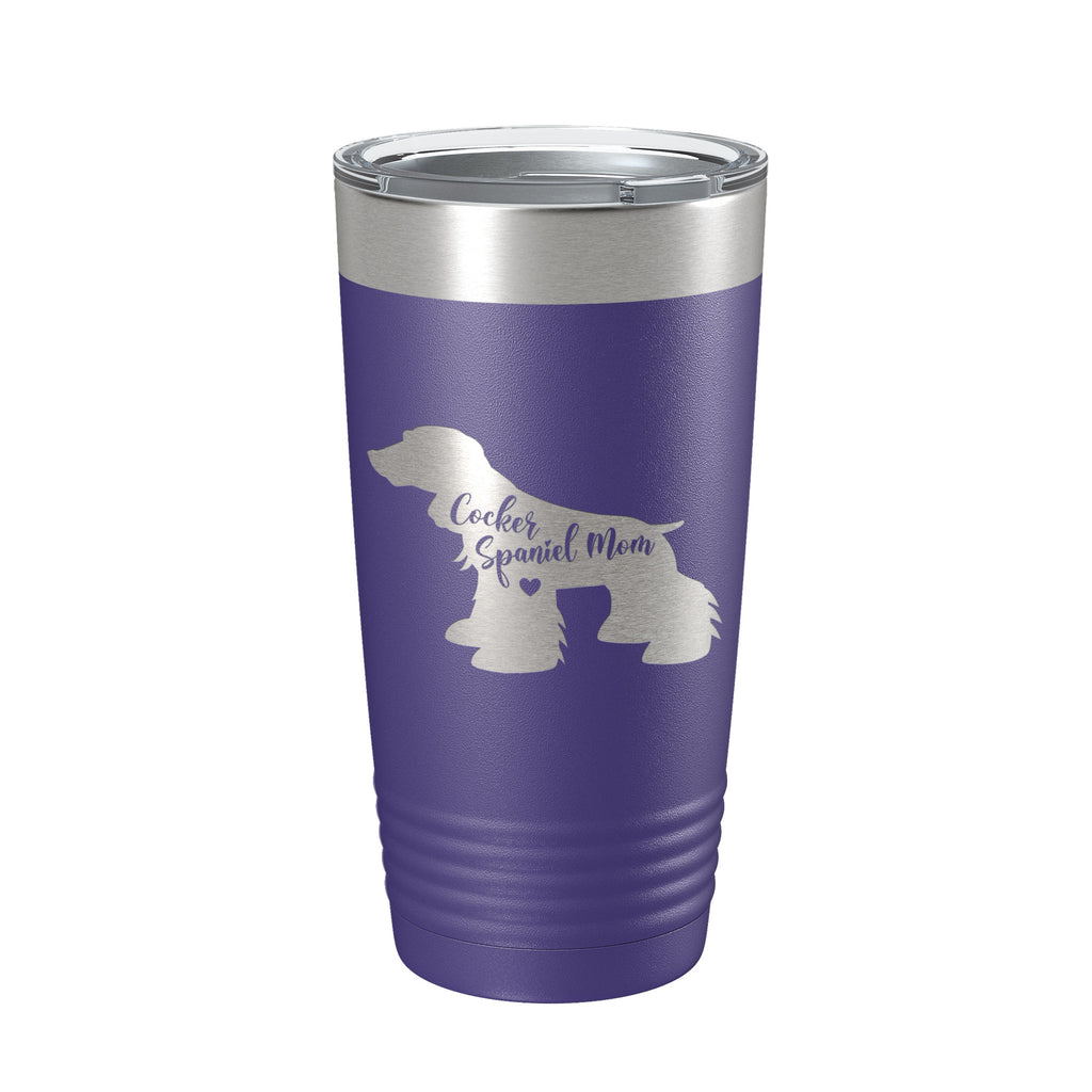 Cocker Spaniel Mom Tumbler Dog Travel Mug Gift Insulated Laser Engraved Coffee Cup 20 oz