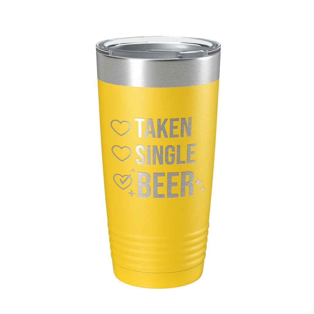Valentine's Day Funny Tumbler Checklist Galentine's Gift Travel Mug Taken Single Beer Insulated Laser Engraved Coffee Cup 20 oz