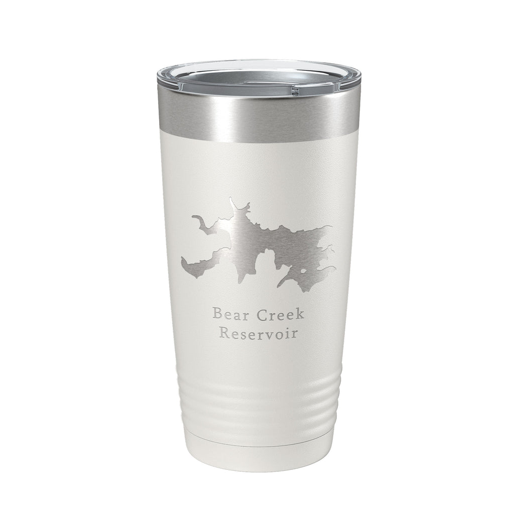 Bear Creek Reservoir Map Tumbler Travel Mug Insulated Laser Engraved Coffee Cup Lake Athens Jefferson Georgia 20 oz