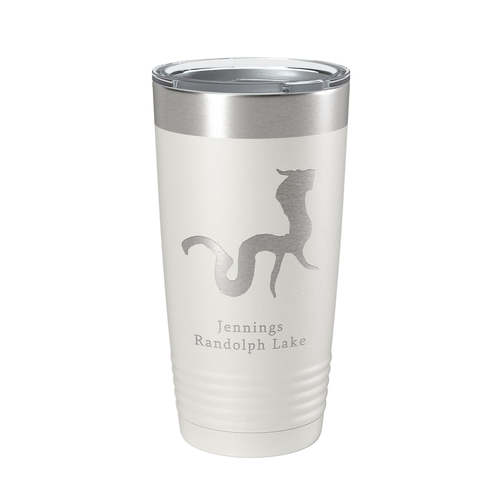 Jennings Randolph Lake Map Tumbler Travel Mug Insulated Laser Engraved Coffee Cup Maryland 20 oz