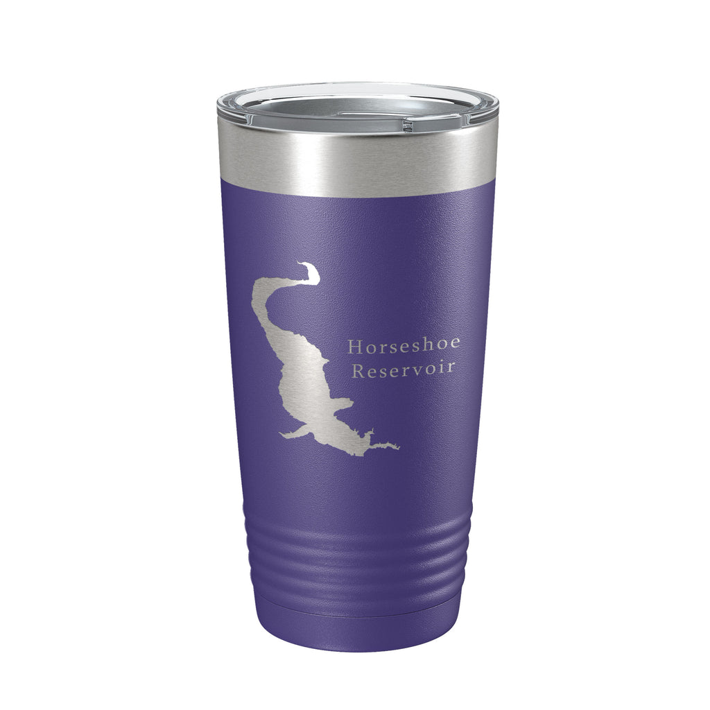 Horseshoe Reservoir Tumbler Lake Map Travel Mug Insulated Laser Engraved Coffee Cup Arizona 20 oz