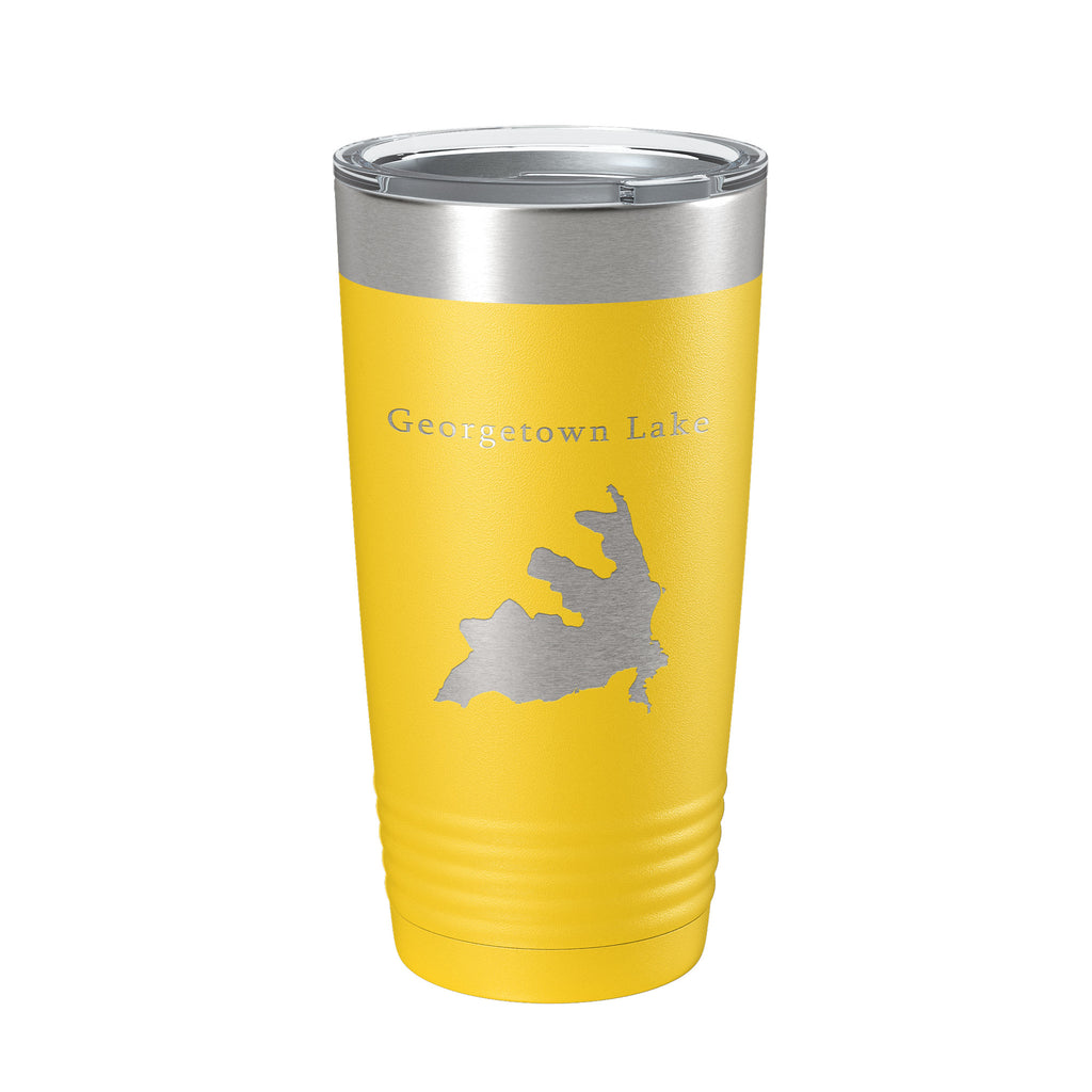 Georgetown Lake Map Tumbler Travel Mug Insulated Laser Engraved Coffee Cup Montana 20 oz
