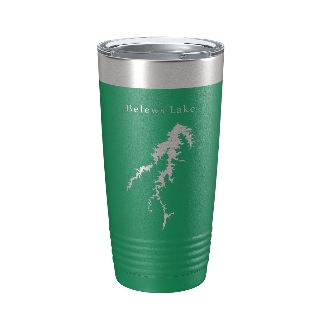 Belews Lake Map Tumbler Travel Mug Insulated Laser Engraved Coffee Cup North Carolina 20 oz