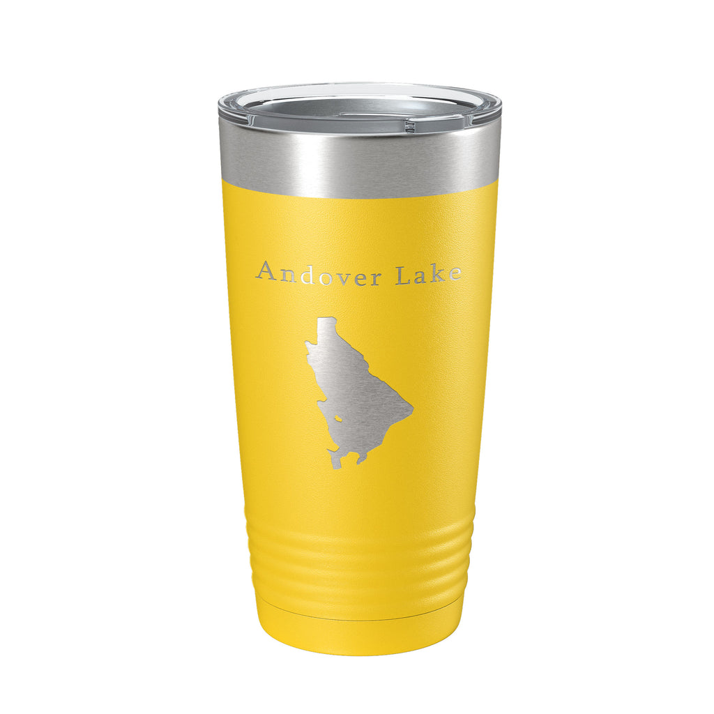 Andover Lake Map Tumbler Travel Mug Insulated Laser Engraved Coffee Cup Connecticut 20 oz