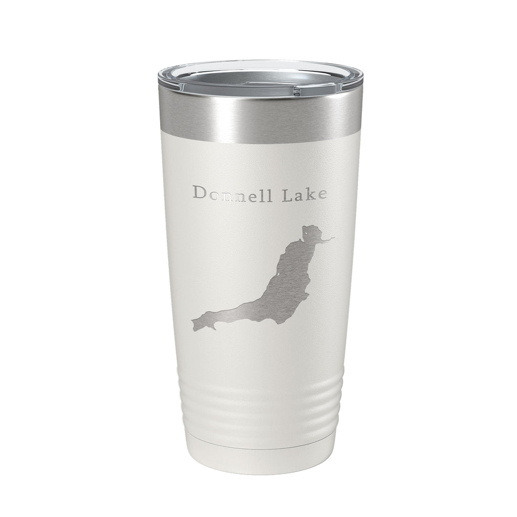 Donnell Lake Map Tumbler Travel Mug Insulated Laser Engraved Coffee Cup California 20 oz