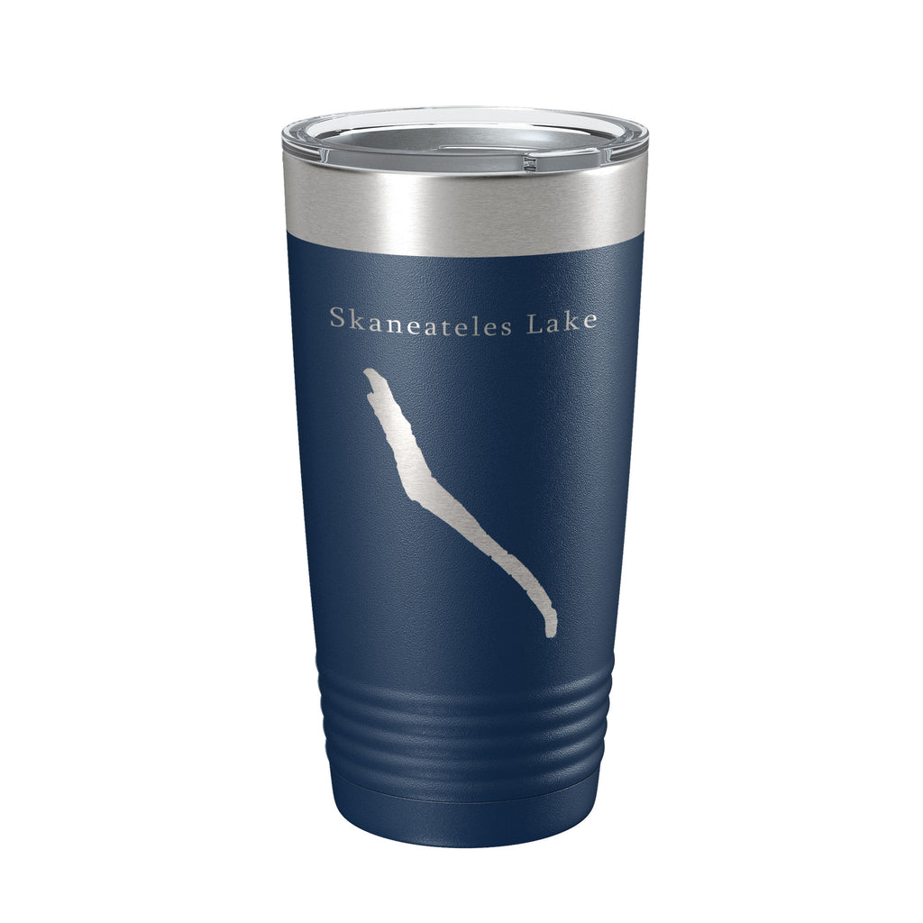 Skaneateles Lake Map Tumbler Travel Mug Insulated Laser Engraved Coffee Cup New York 20 oz