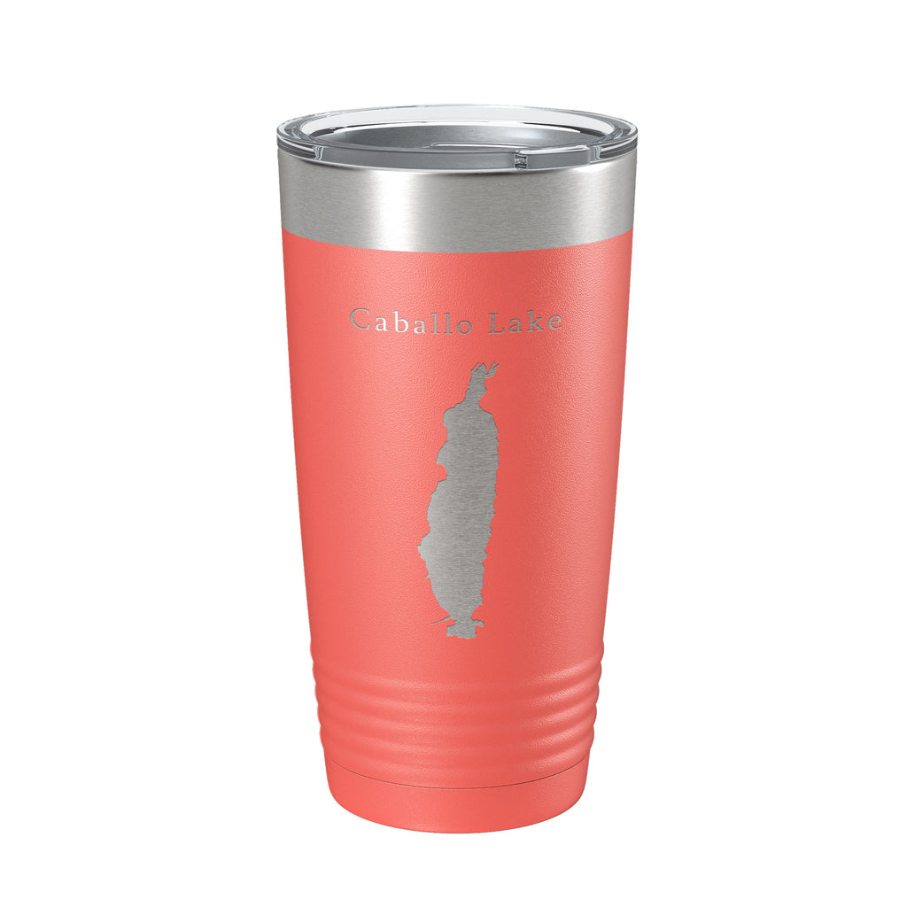 Caballo Lake Reservoir Map Tumbler Travel Mug Insulated Laser Engraved Coffee Cup New Mexico 20 oz