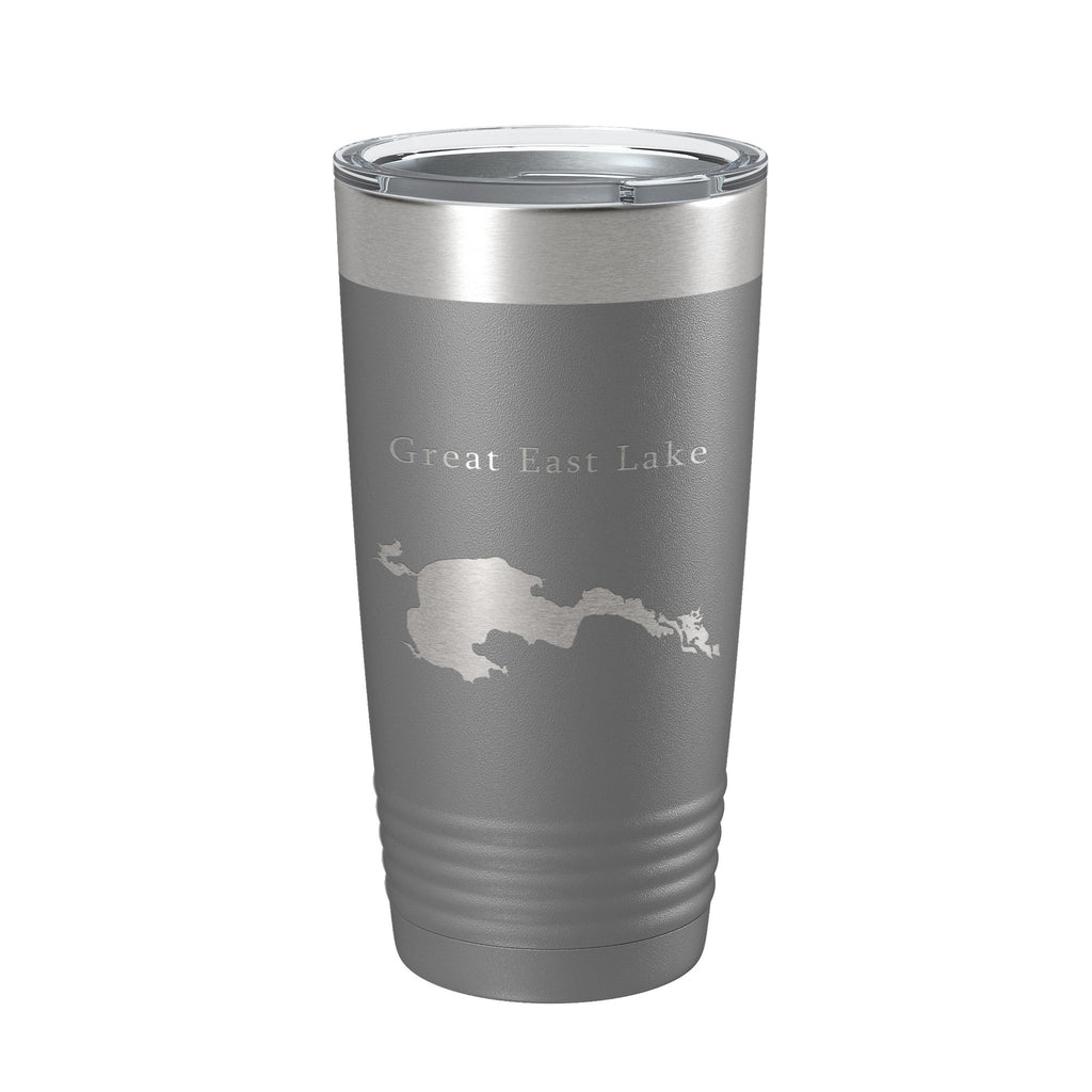 Great East Lake Map Tumbler Travel Mug Insulated Laser Engraved Coffee Cup Maine New Hampshire 20 oz