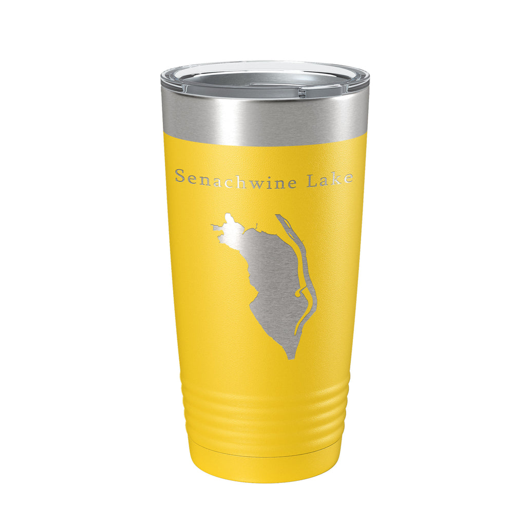 Senachwine Lake Map Tumbler Travel Mug Insulated Laser Engraved Coffee Cup Goose Swan Sawmill Lakes Illinois River 20 oz