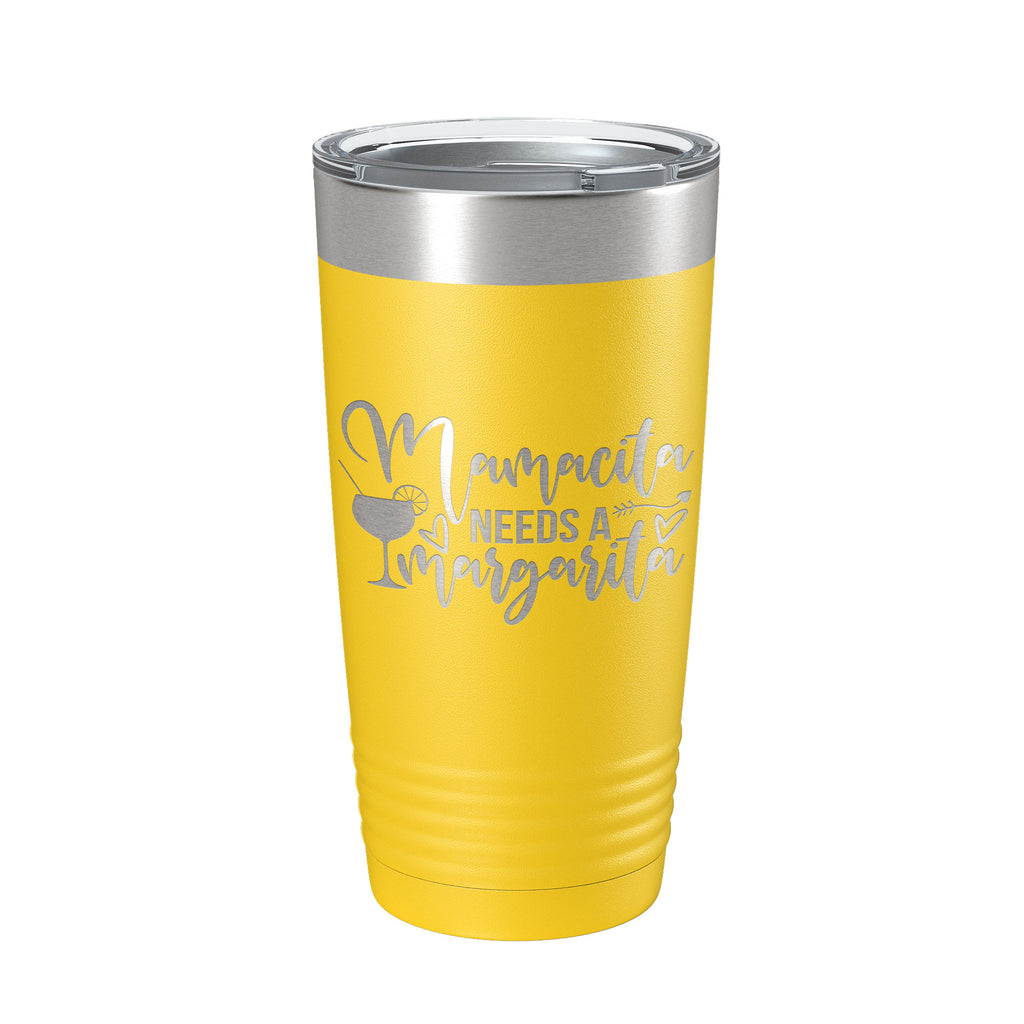 Mamacita Needs A Margarita Tumbler Funny Mom Travel Mug Mother's Day Gift Insulated Laser Engraved Coffee Cup Momma Mama Drink 20 oz