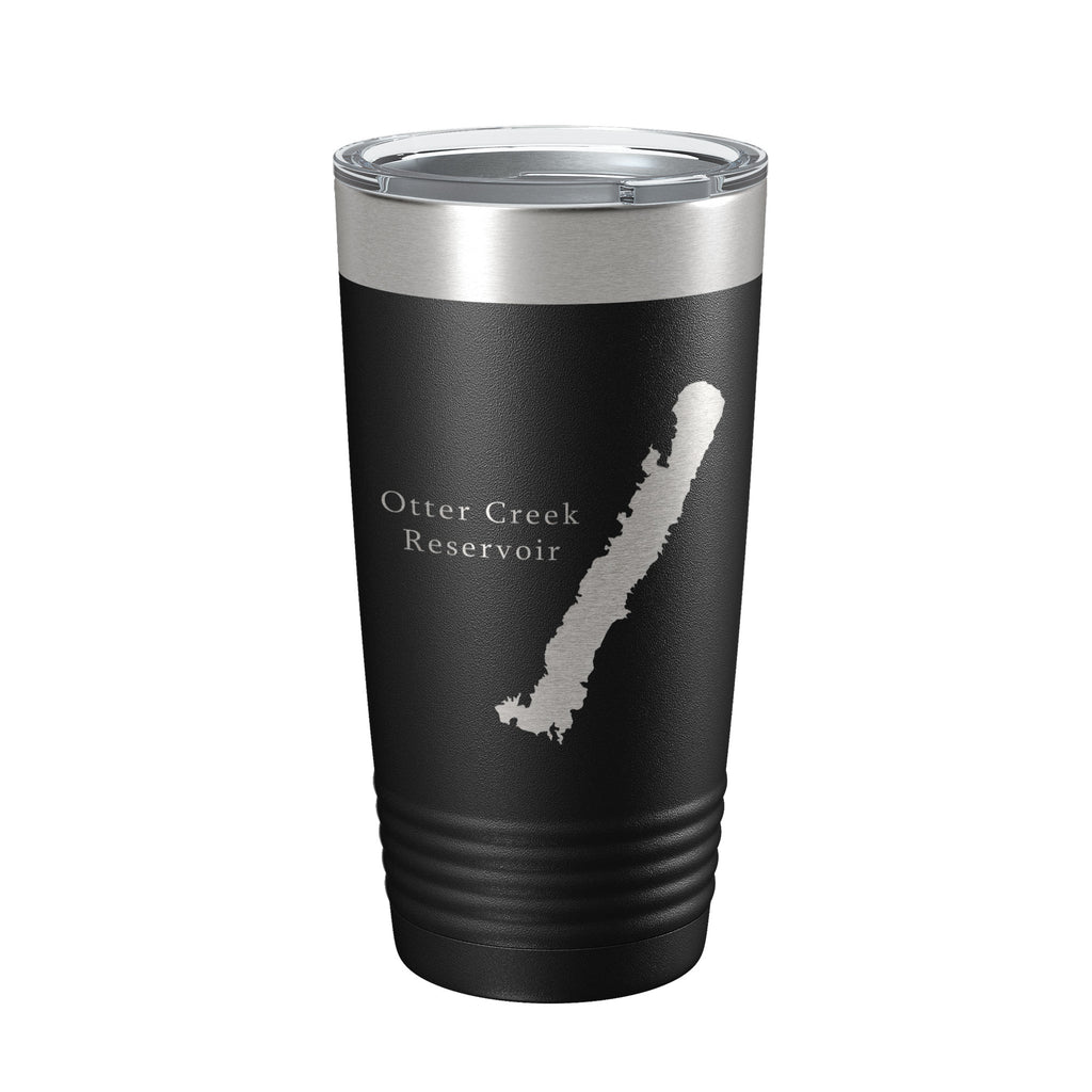 Otter Creek Reservoir Tumbler Lake Map Travel Mug Insulated Laser Engraved Coffee Cup Utah 20 oz