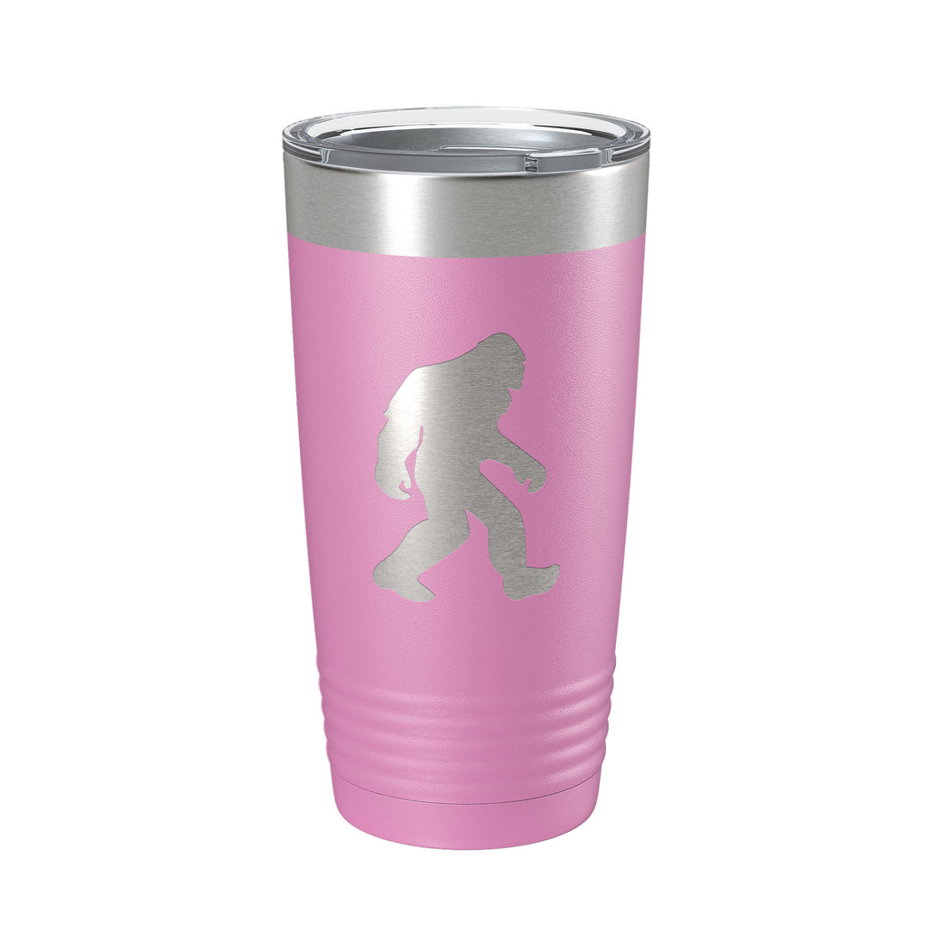 Bigfoot Tumbler Sasquatch Travel Mug Insulated Laser Engraved Coffee Cup Outdoorsman Gift Bigfoot Shadow Yeti Silhouette 20 oz