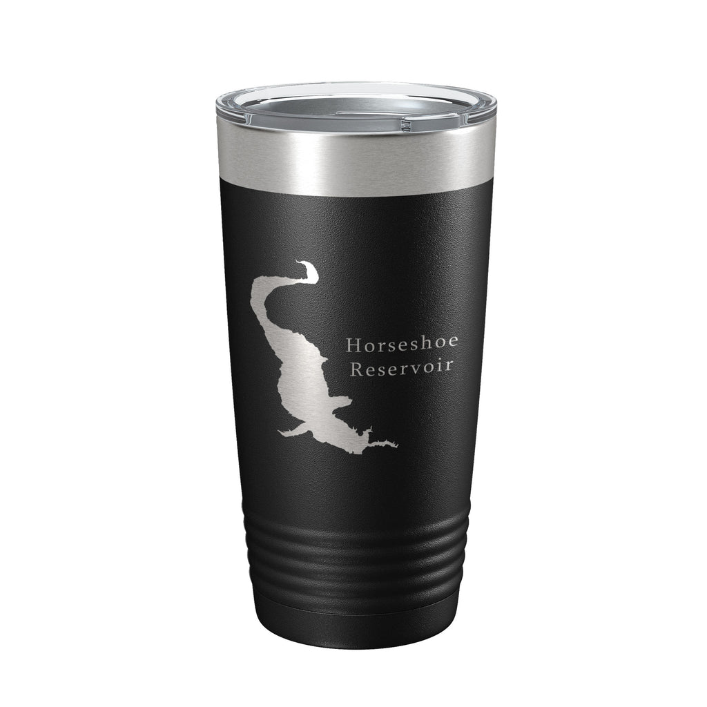 Horseshoe Reservoir Tumbler Lake Map Travel Mug Insulated Laser Engraved Coffee Cup Arizona 20 oz