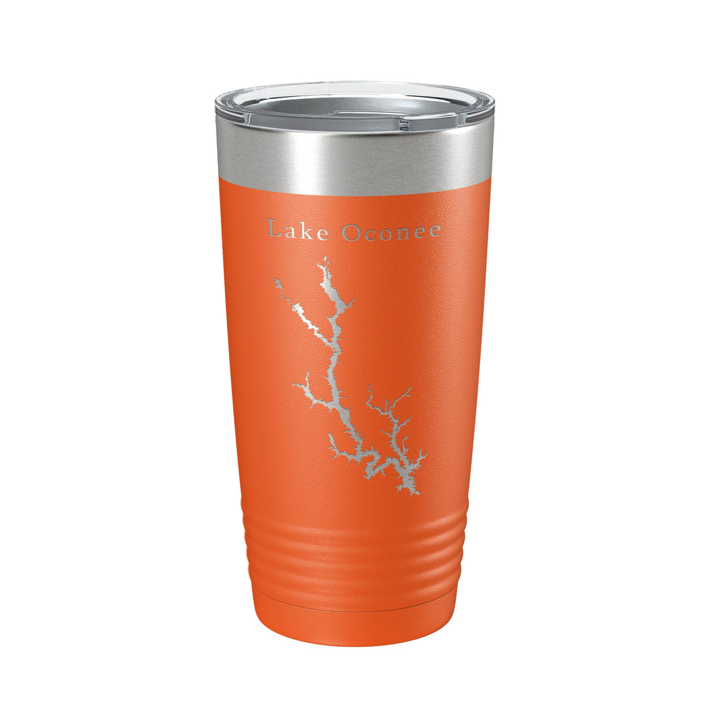 Lake Oconee Map Tumbler Travel Mug Insulated Laser Engraved Coffee Cup Georgia 20 oz