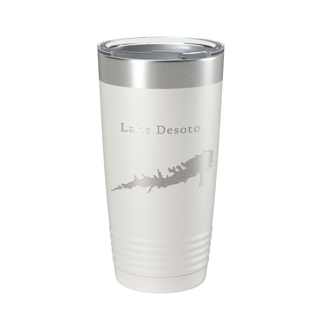 Lake Desoto Map Tumbler Travel Mug Insulated Laser Engraved Coffee Cup Hot Springs Village Arkansas 20 oz