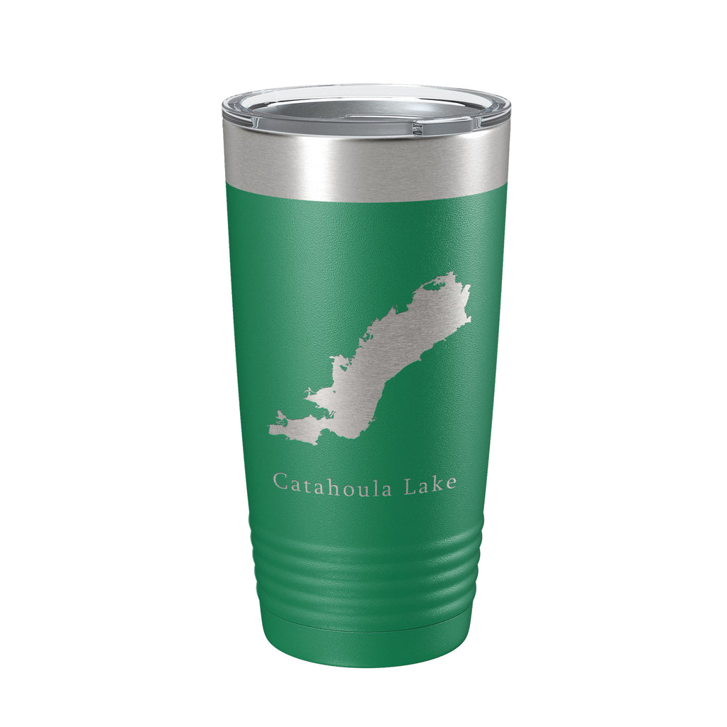 Catahoula Lake Map Tumbler Travel Mug Insulated Laser Engraved Coffee Cup Louisiana 20 oz