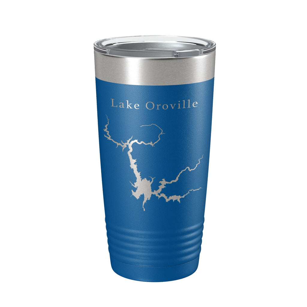Lake Oroville Map Tumbler Travel Mug Insulated Laser Engraved Coffee Cup California 20 oz