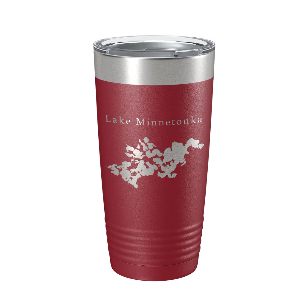 Lake Minnetonka Map Tumbler Travel Mug Insulated Laser Engraved Coffee Cup Minnesota 20 oz