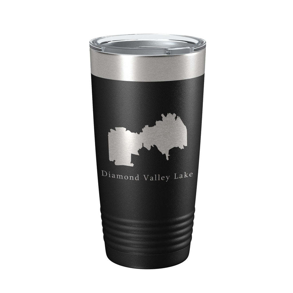 Diamond Valley Lake Map Tumbler Travel Mug Insulated Laser Engraved Coffee Cup California 20 oz