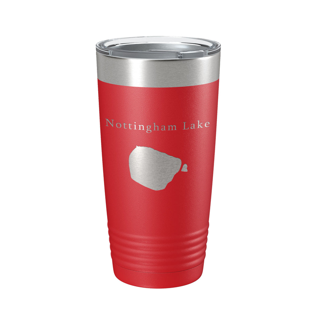 Nottingham Lake Map Tumbler Travel Mug Insulated Laser Engraved Coffee Cup Colorado 20 oz