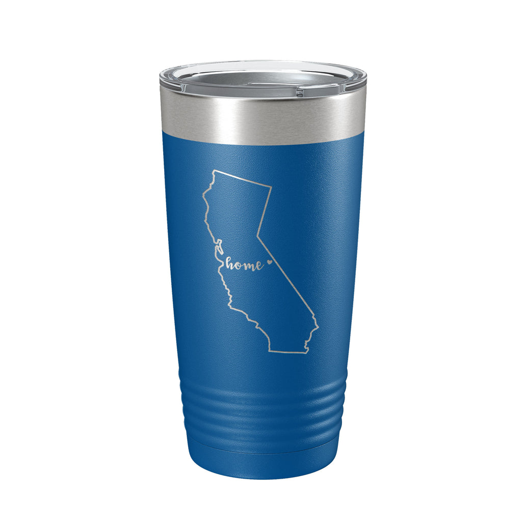 California Tumbler Home State Travel Mug Insulated Laser Engraved Map Coffee Cup 20 oz