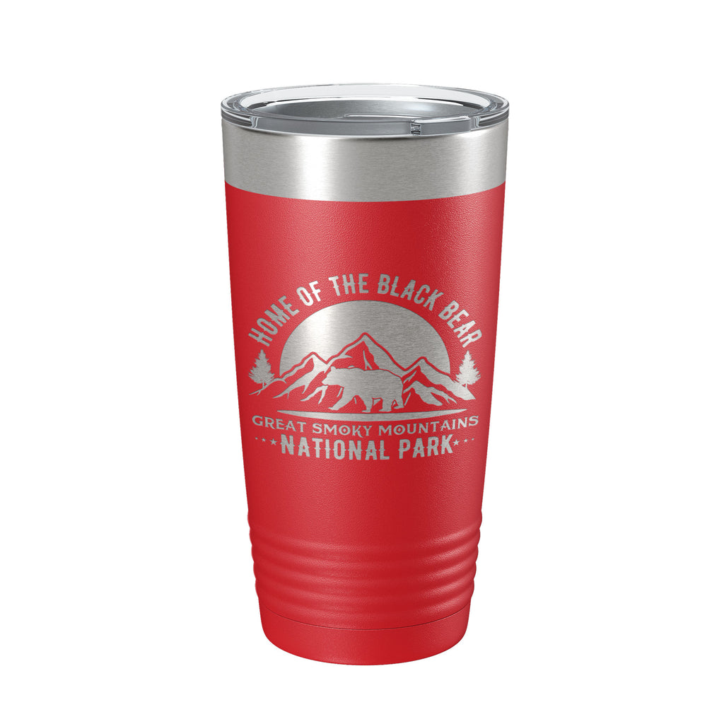 Black Bear Tumbler Great Smoky Mountains National Park Travel Mug Insulated Laser Engraved Coffee Cup GSMNP Gift 20 oz