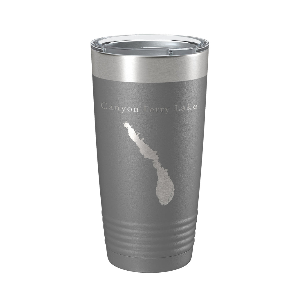 Canyon Ferry Lake Map Tumbler Travel Mug Insulated Laser Engraved Coffee Cup Montana 20 oz