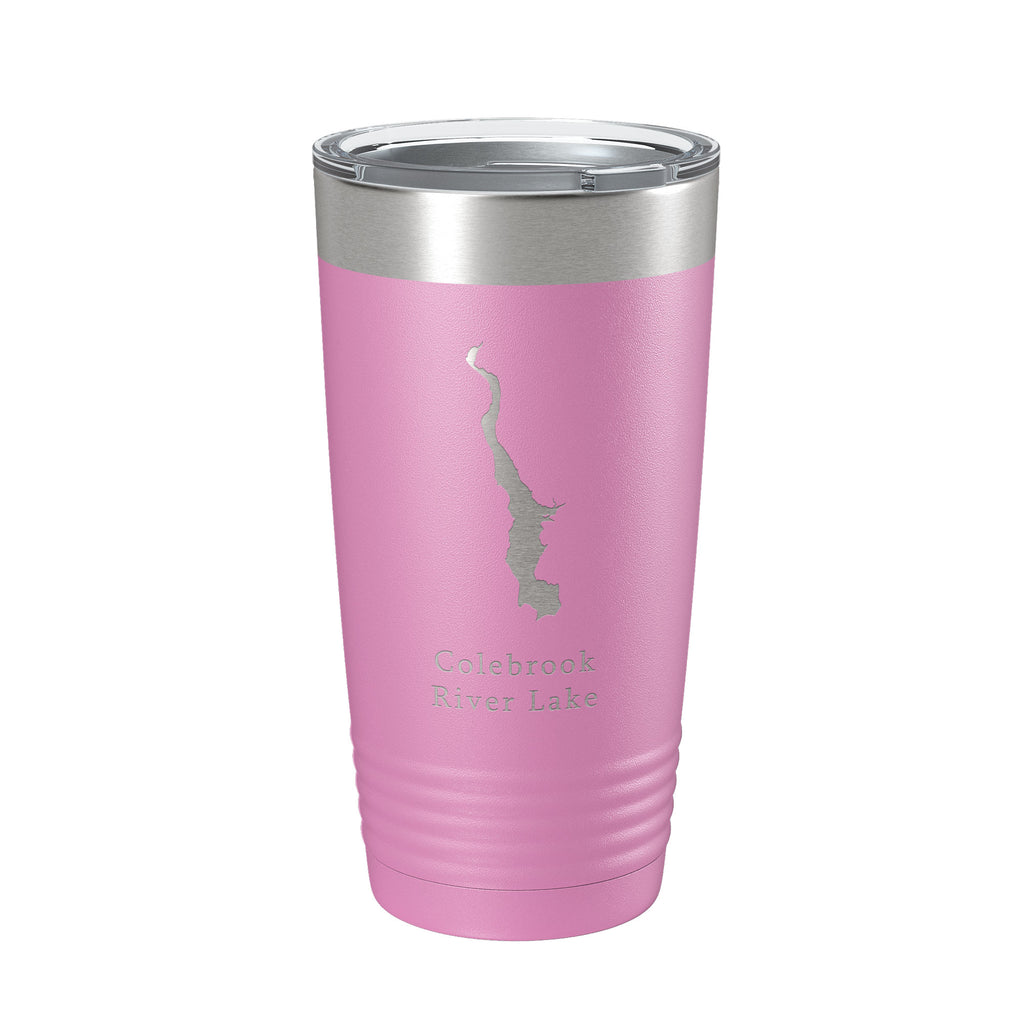 Colebrook River Lake Map Tumbler Travel Mug Insulated Laser Engraved Coffee Cup Connecticut Massachusetts 20 oz