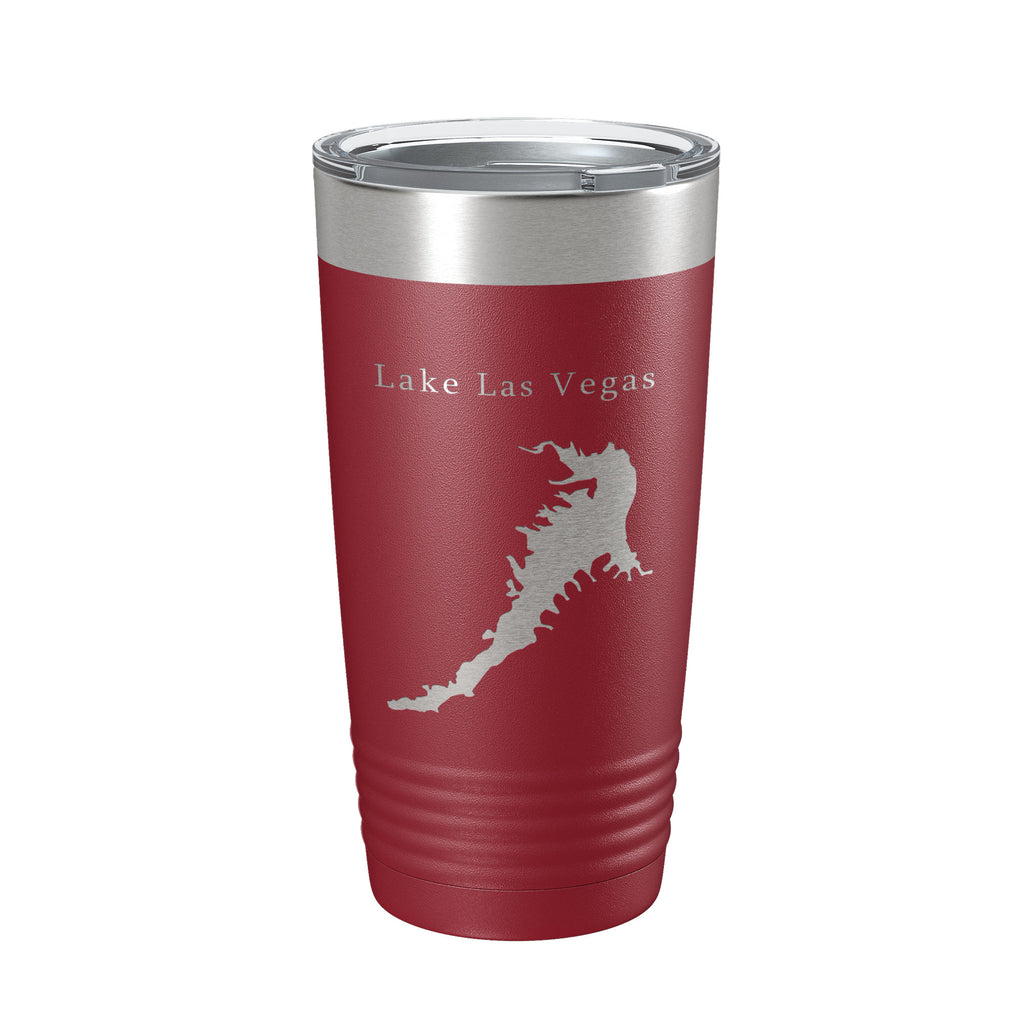 Lake Las Vegas Map Tumbler Travel Mug Insulated Laser Engraved Coffee Cup Nevada 20 oz