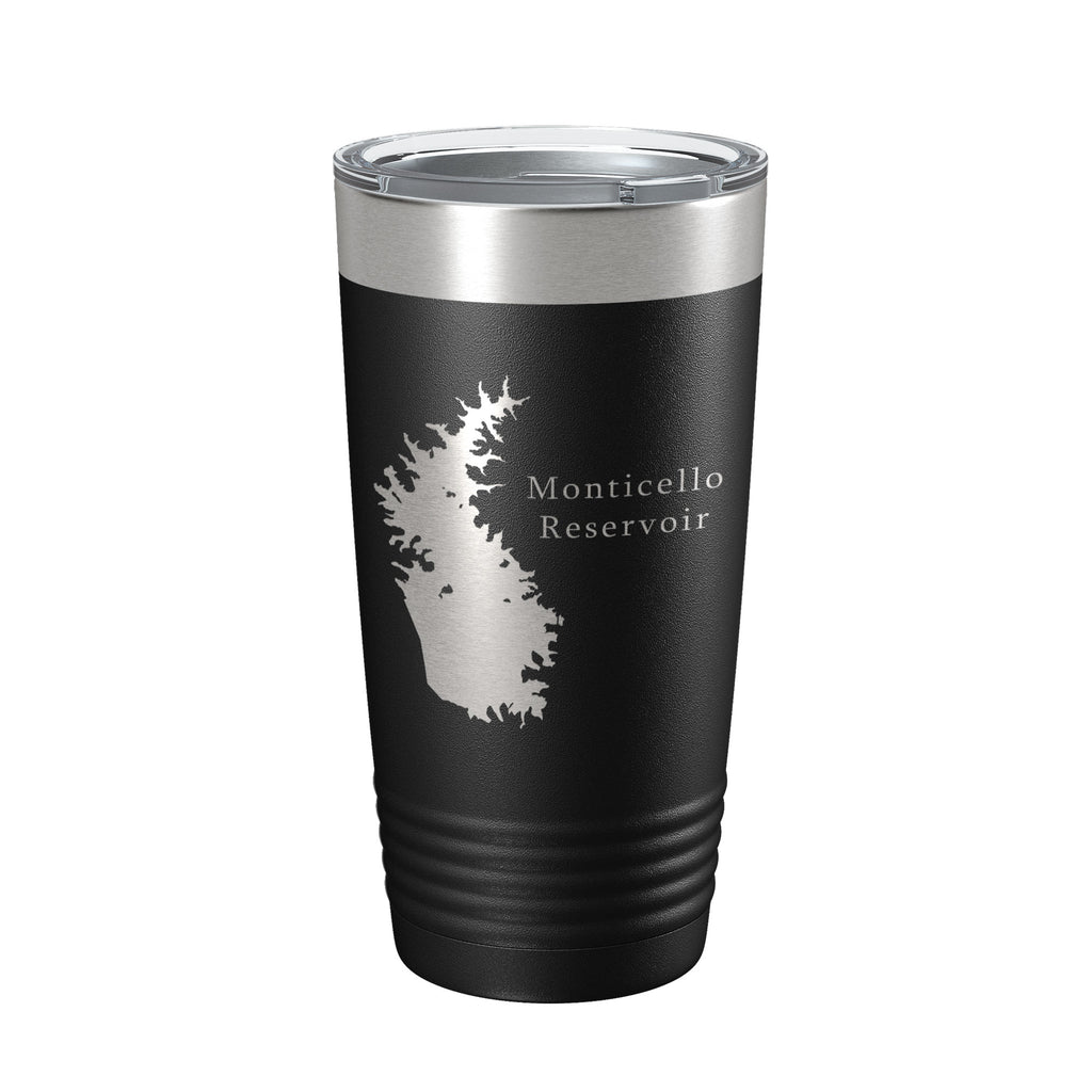 Monticello Reservoir Tumbler Lake Map Travel Mug Insulated Laser Engraved Coffee Cup South Carolina 20 oz
