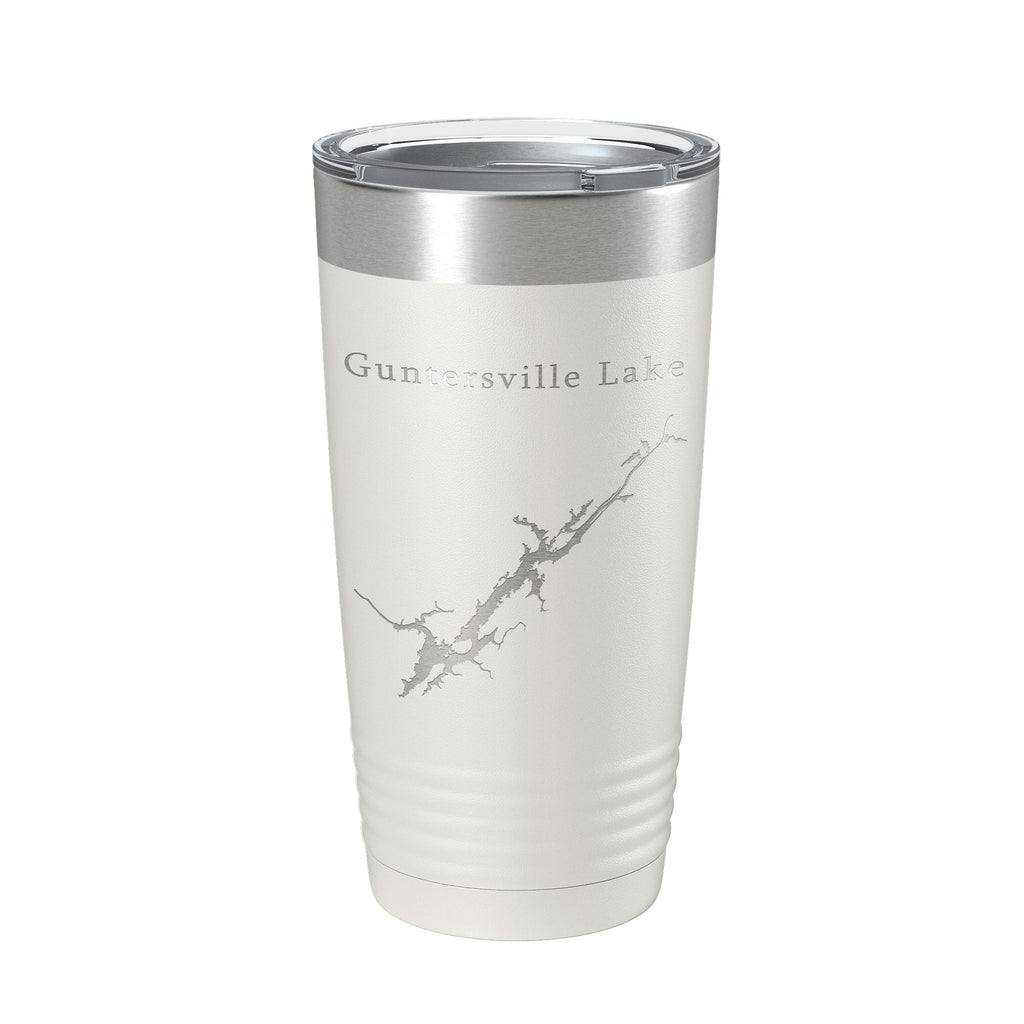 Guntersville Lake Map Tumbler Travel Mug Insulated Laser Engraved Coffee Cup Alabama 20 oz