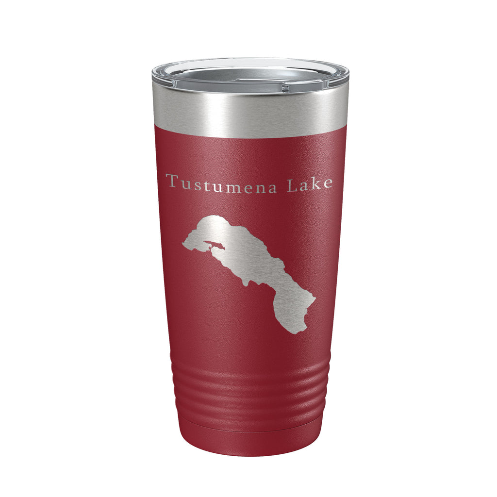 Tustumena Lake Map Tumbler Travel Mug Insulated Laser Engraved Coffee Cup Alaska 20 oz