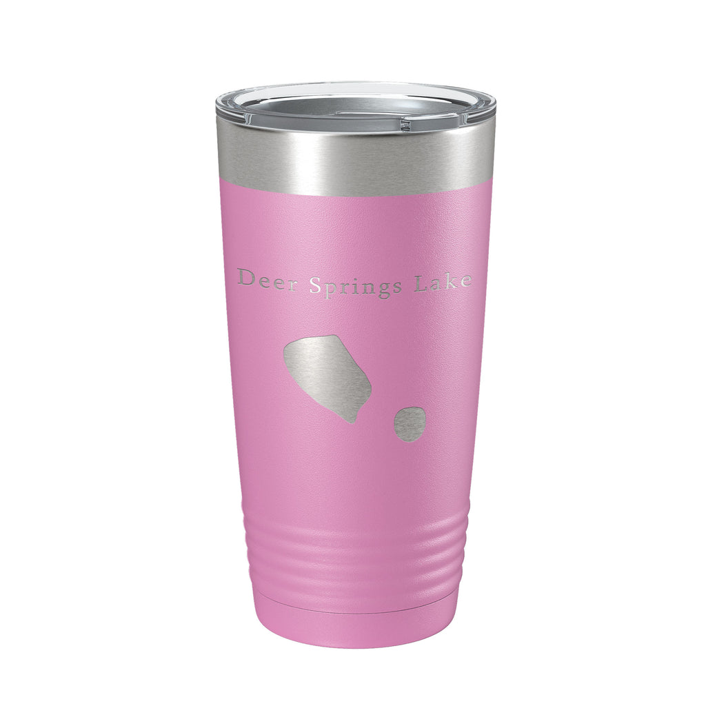 Deer Springs Lake Map Tumbler Travel Mug Insulated Laser Engraved Coffee Cup Florida 20 oz