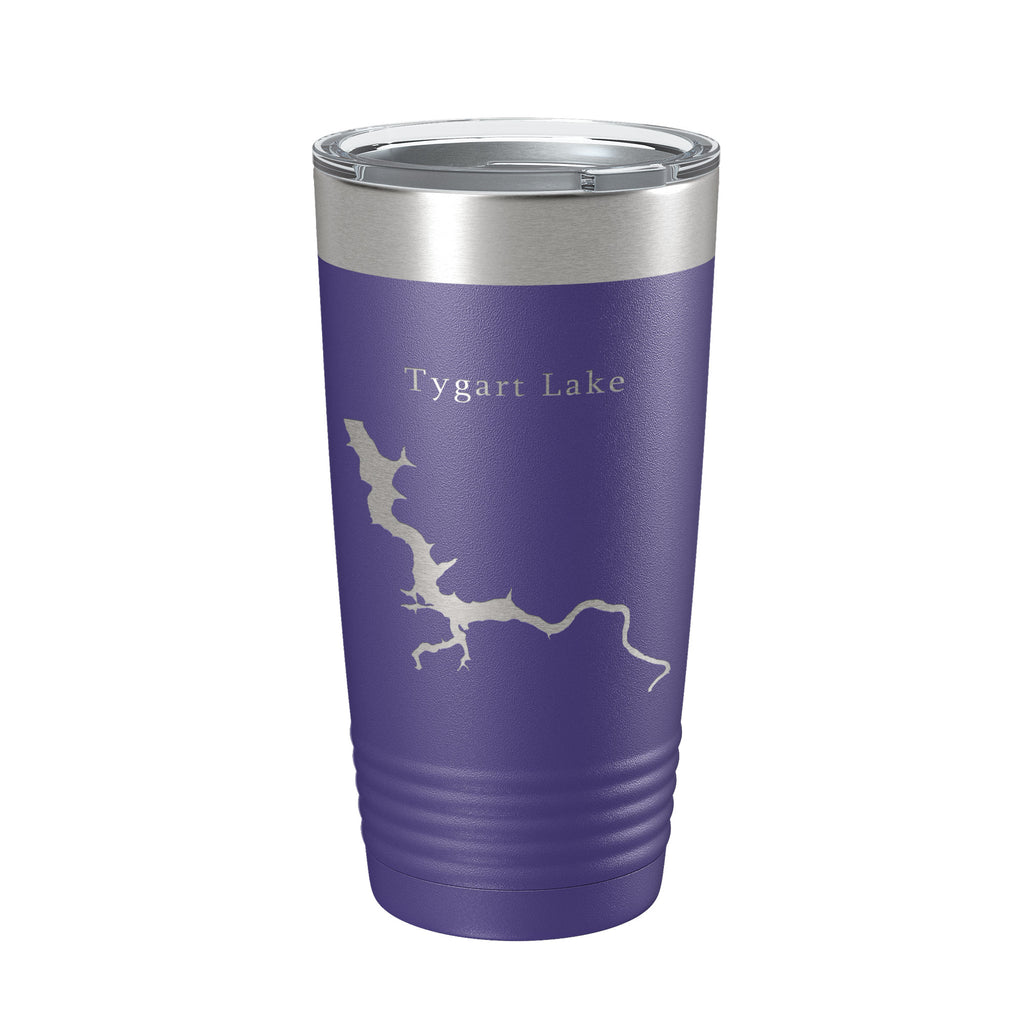 Tygart Lake Map Tumbler Travel Mug Insulated Laser Engraved Coffee Cup West Virginia 20 oz