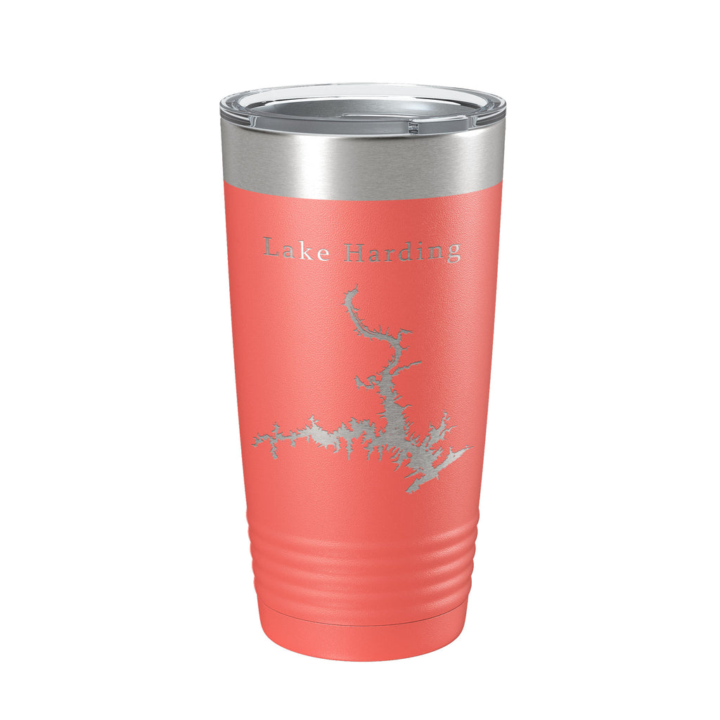 Lake Harding Map Tumbler Travel Mug Insulated Laser Engraved Coffee Cup Alabama Georgia 20 oz