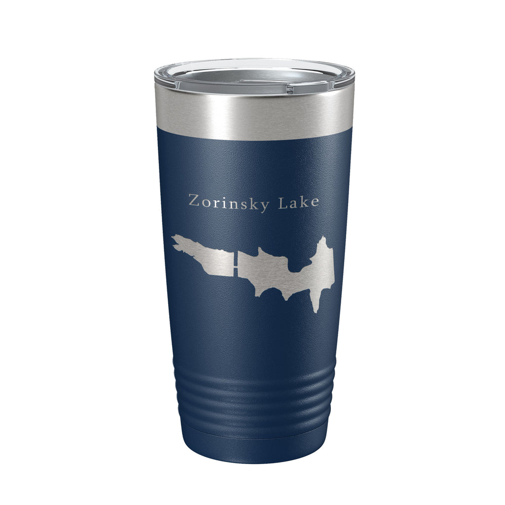 Zorinsky Lake Map Tumbler Travel Mug Insulated Laser Engraved Coffee Cup Edward Omaha Nebraska 20 oz