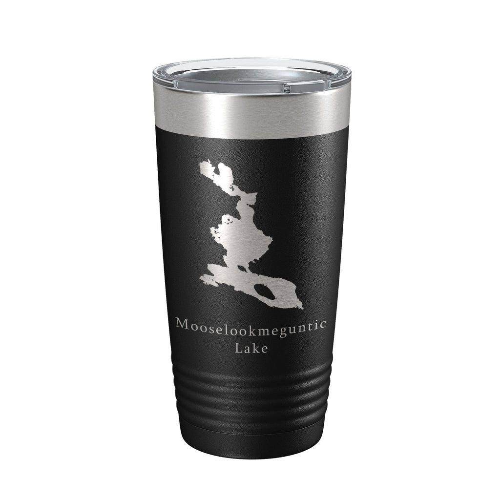 Mooselookmeguntic Lake Map Tumbler Travel Mug Insulated Laser Engraved Coffee Cup Maine 20 oz